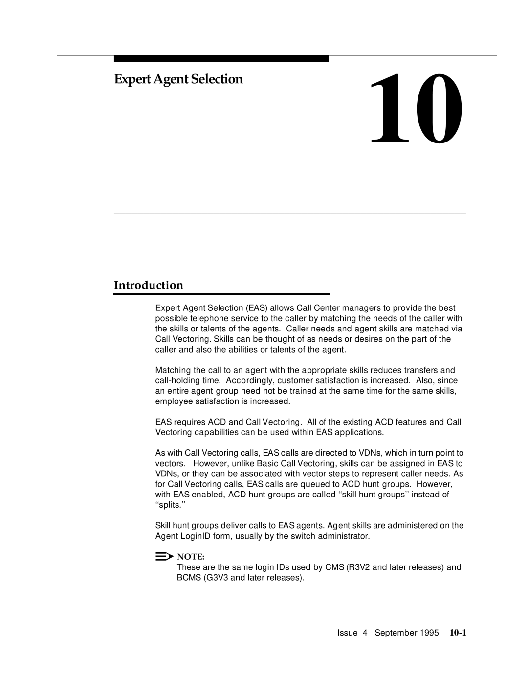 AT&T 555-230-520 manual Expert Agent Selection10, Introduction 