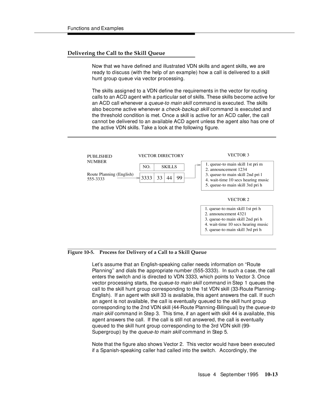 AT&T 555-230-520 manual Delivering the Call to the Skill Queue, Process for Delivery of a Call to a Skill Queue 