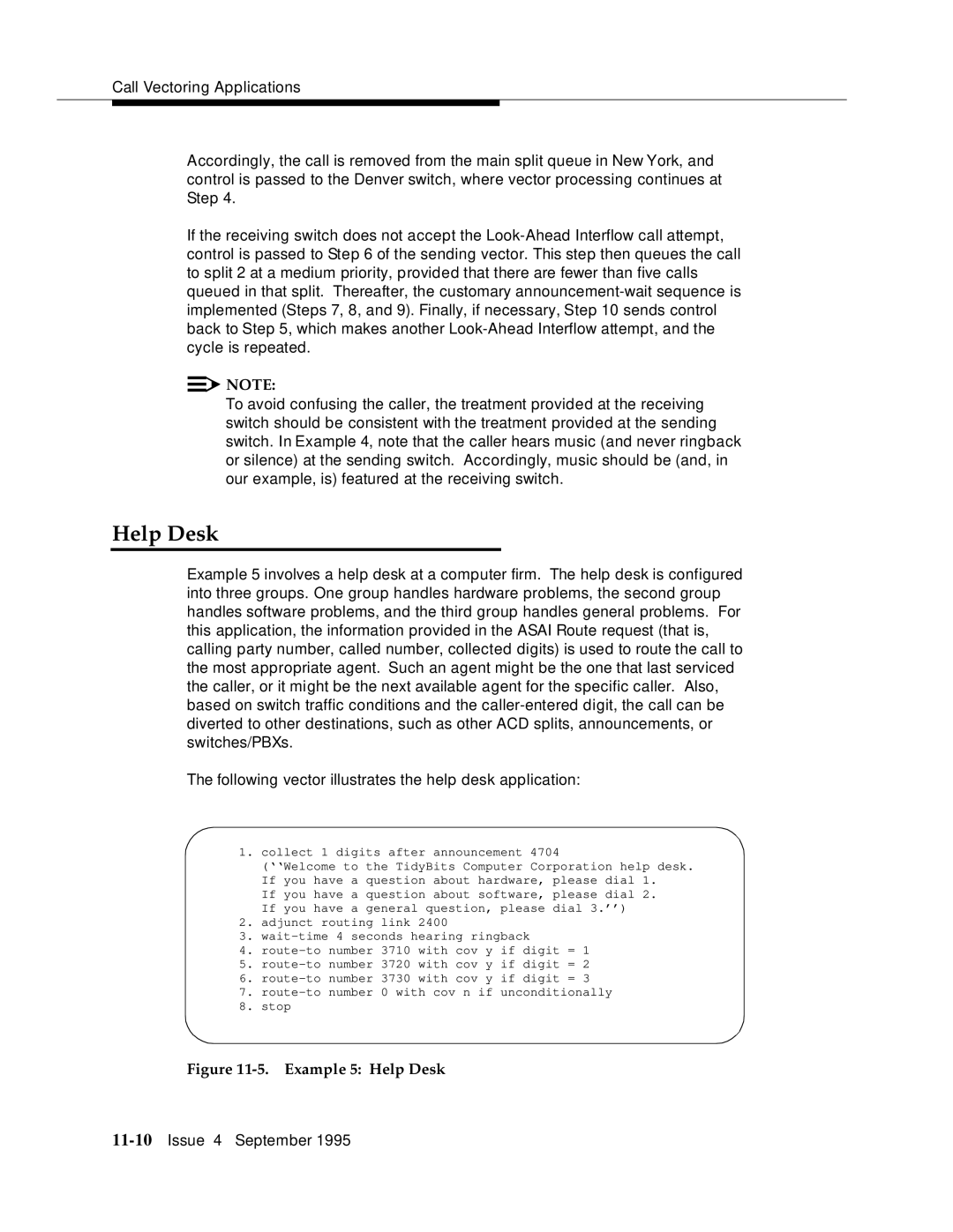 AT&T 555-230-520 manual Example 5 Help Desk 