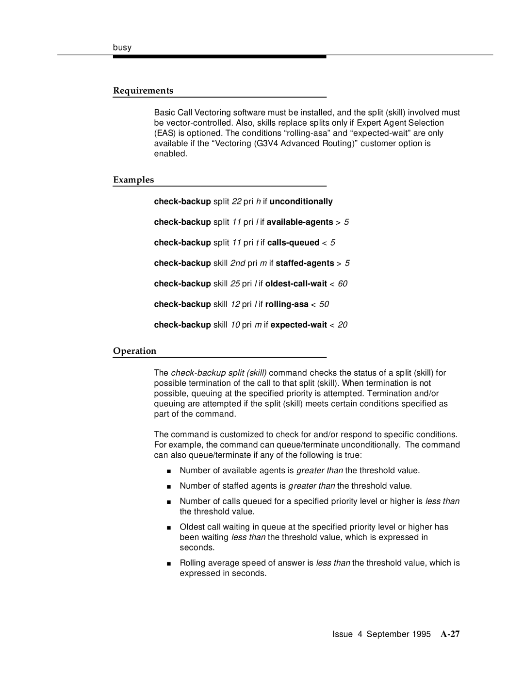 AT&T 555-230-520 manual Requirements, Examples 