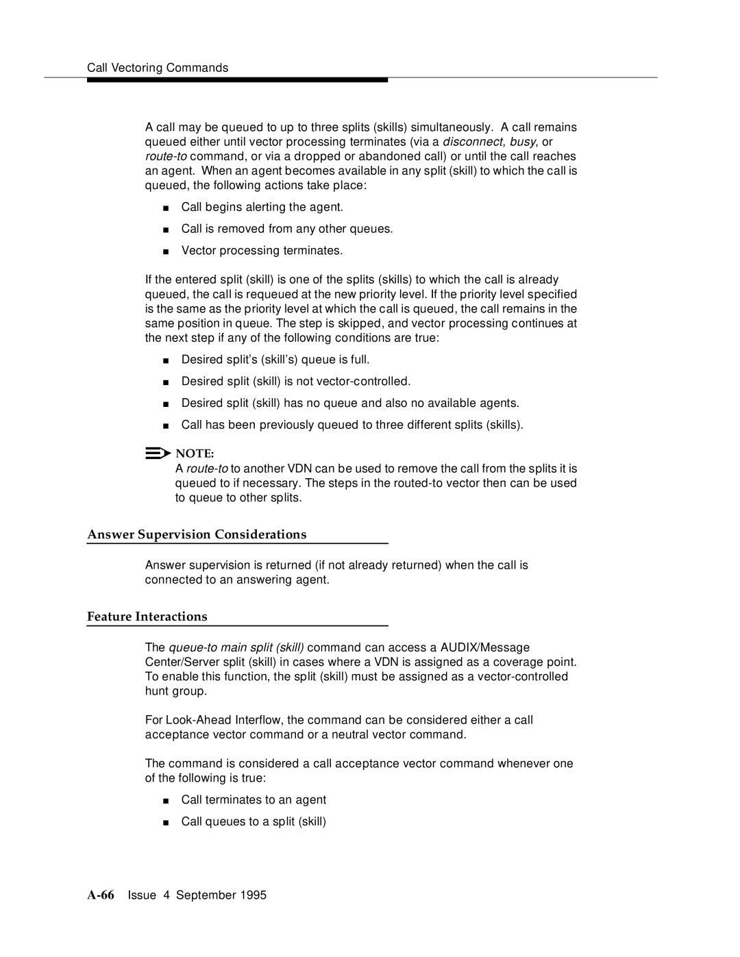 AT&T 555-230-520 manual Answer Supervision Considerations 