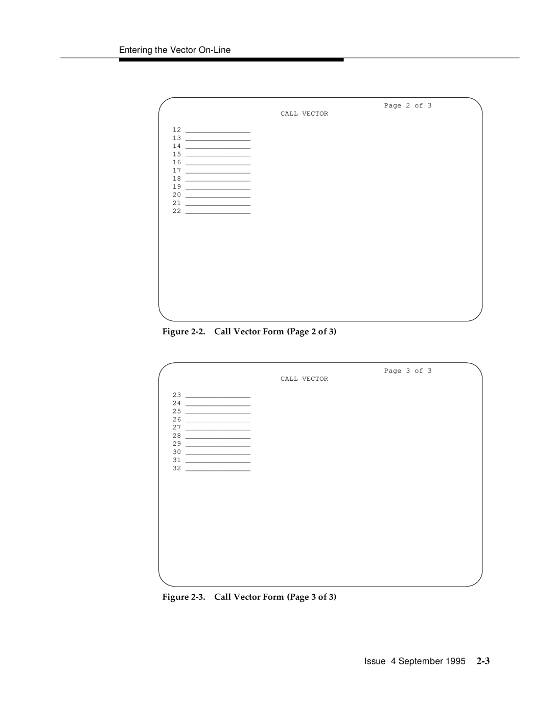 AT&T 555-230-520 manual Call Vector Form Page 2 