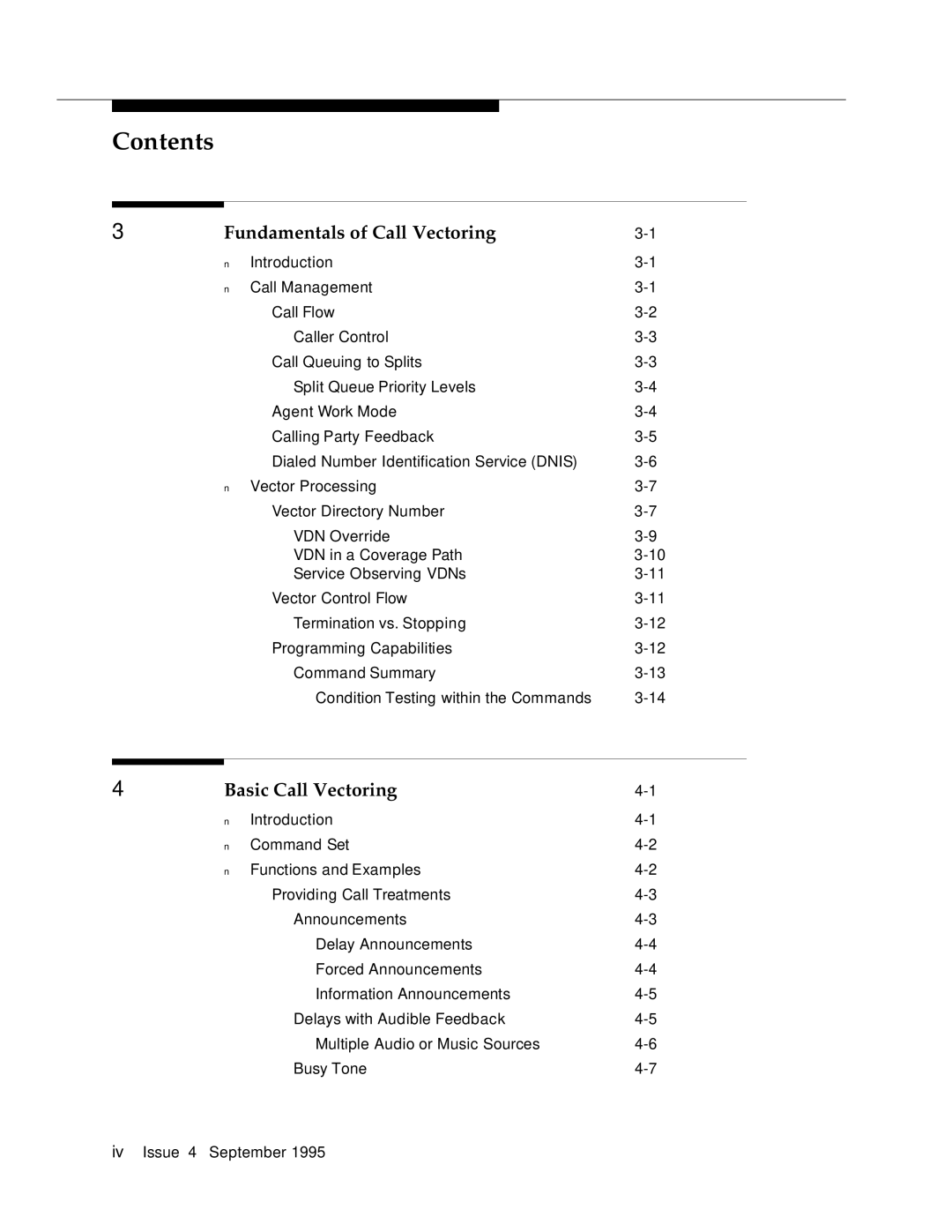 AT&T 555-230-520 manual Fundamentals of Call Vectoring 