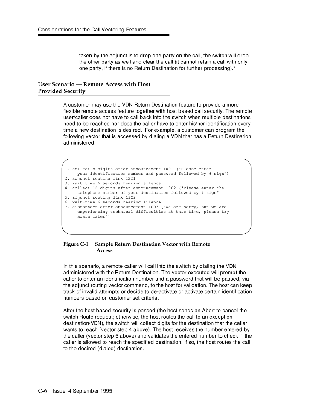 AT&T 555-230-520 manual User Scenario Remote Access with Host Provided Security 