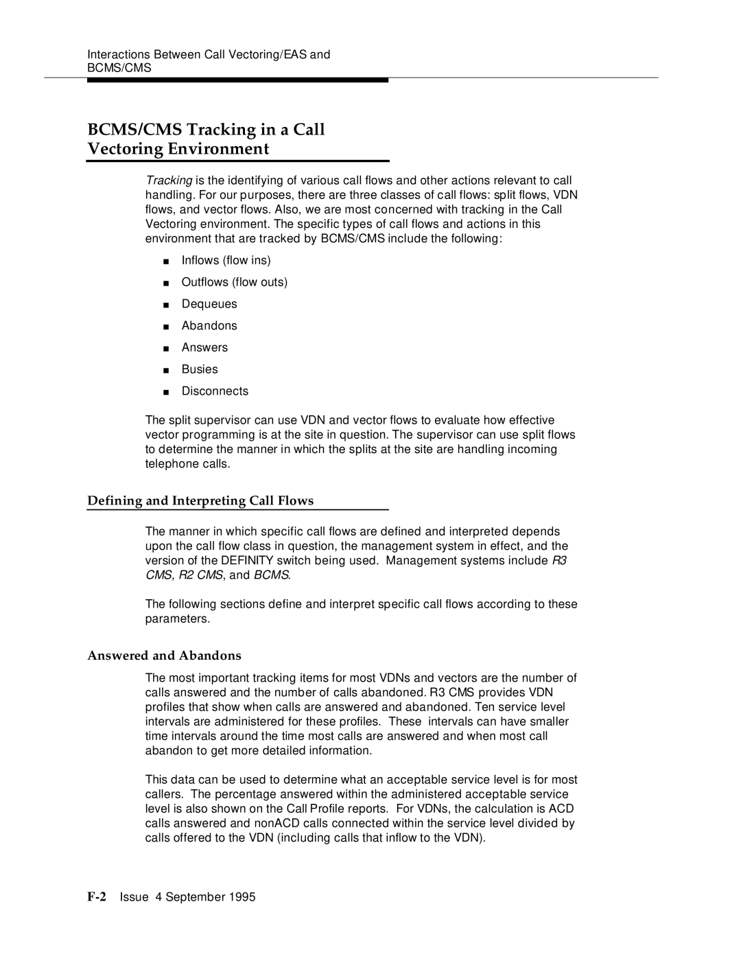 AT&T 555-230-520 manual BCMS/CMS Tracking in a Call Vectoring Environment, Defining and Interpreting Call Flows 