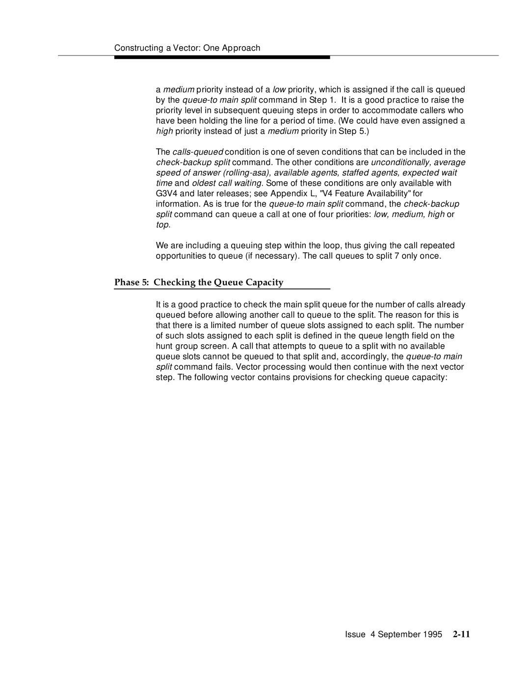 AT&T 555-230-520 manual Phase 5 Checking the Queue Capacity 