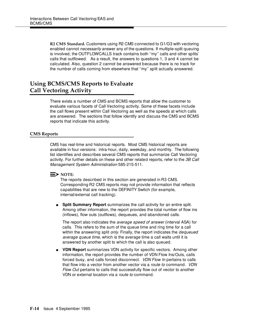 AT&T 555-230-520 manual Using BCMS/CMS Reports to Evaluate Call Vectoring Activity 