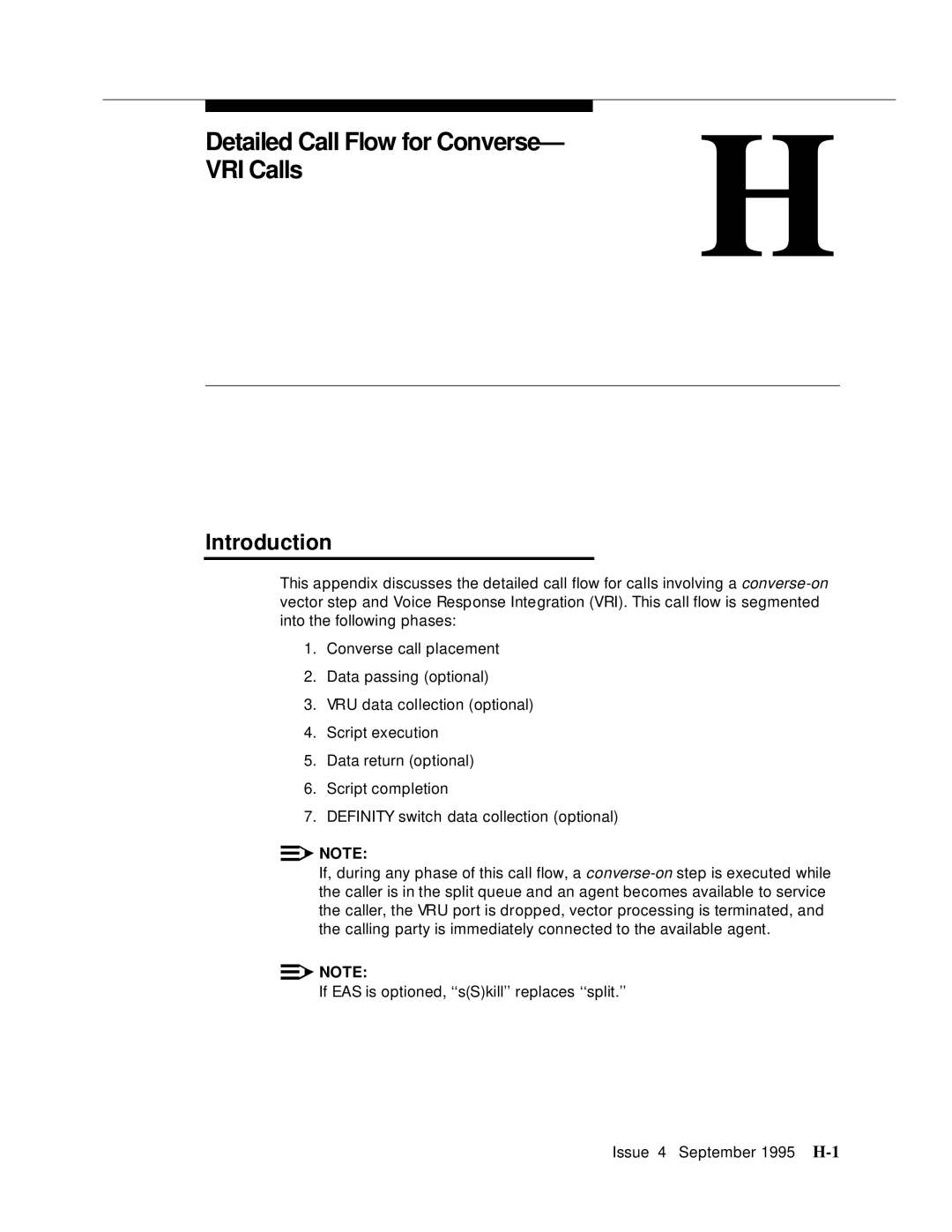 AT&T 555-230-520 manual Detailed Call Flow for Converse VRI Calls, Introduction 