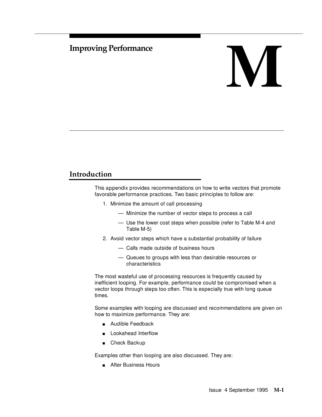 AT&T 555-230-520 manual Improving PerformanceM, Introduction 