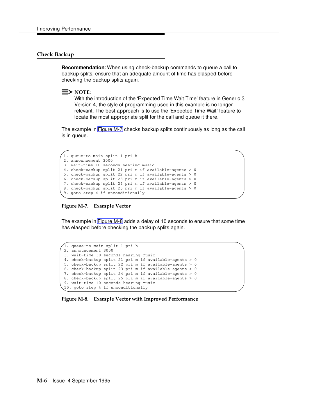 AT&T 555-230-520 manual Check Backup, Figure M-7. Example Vector 