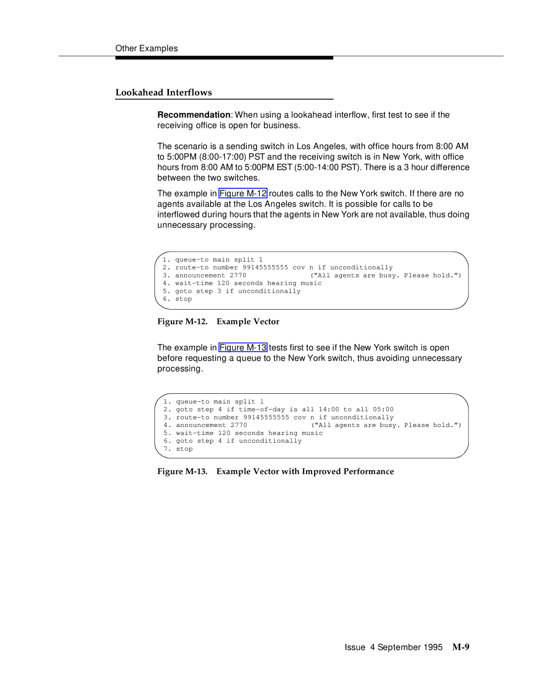 AT&T 555-230-520 manual Lookahead Interflows, Figure M-12. Example Vector 