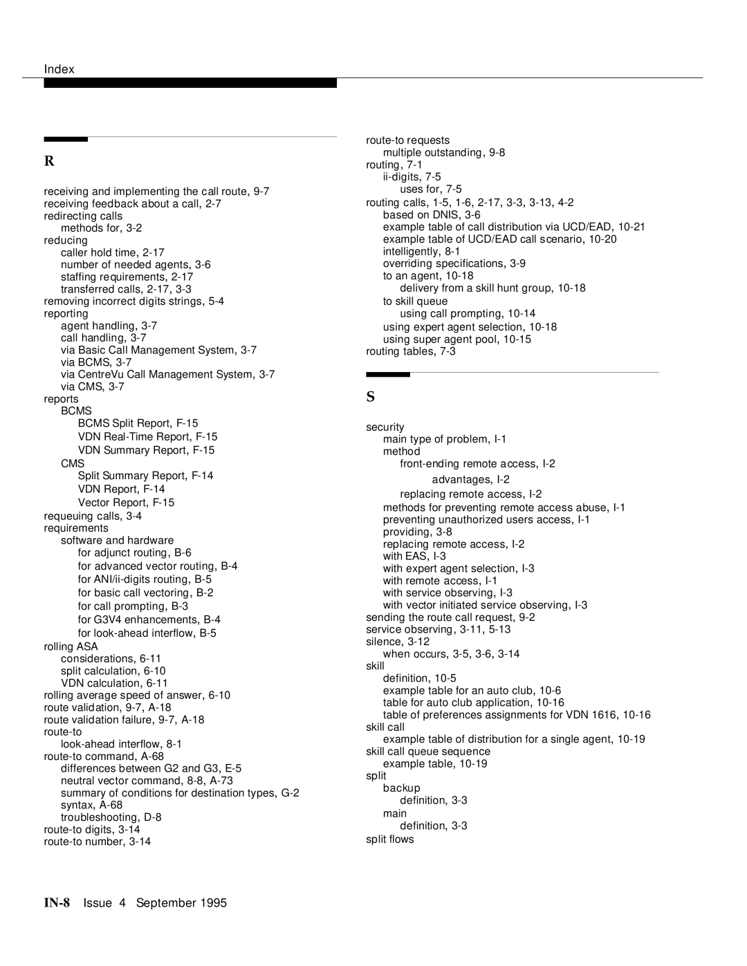 AT&T 555-230-520 manual IN-8Issue 4 September 