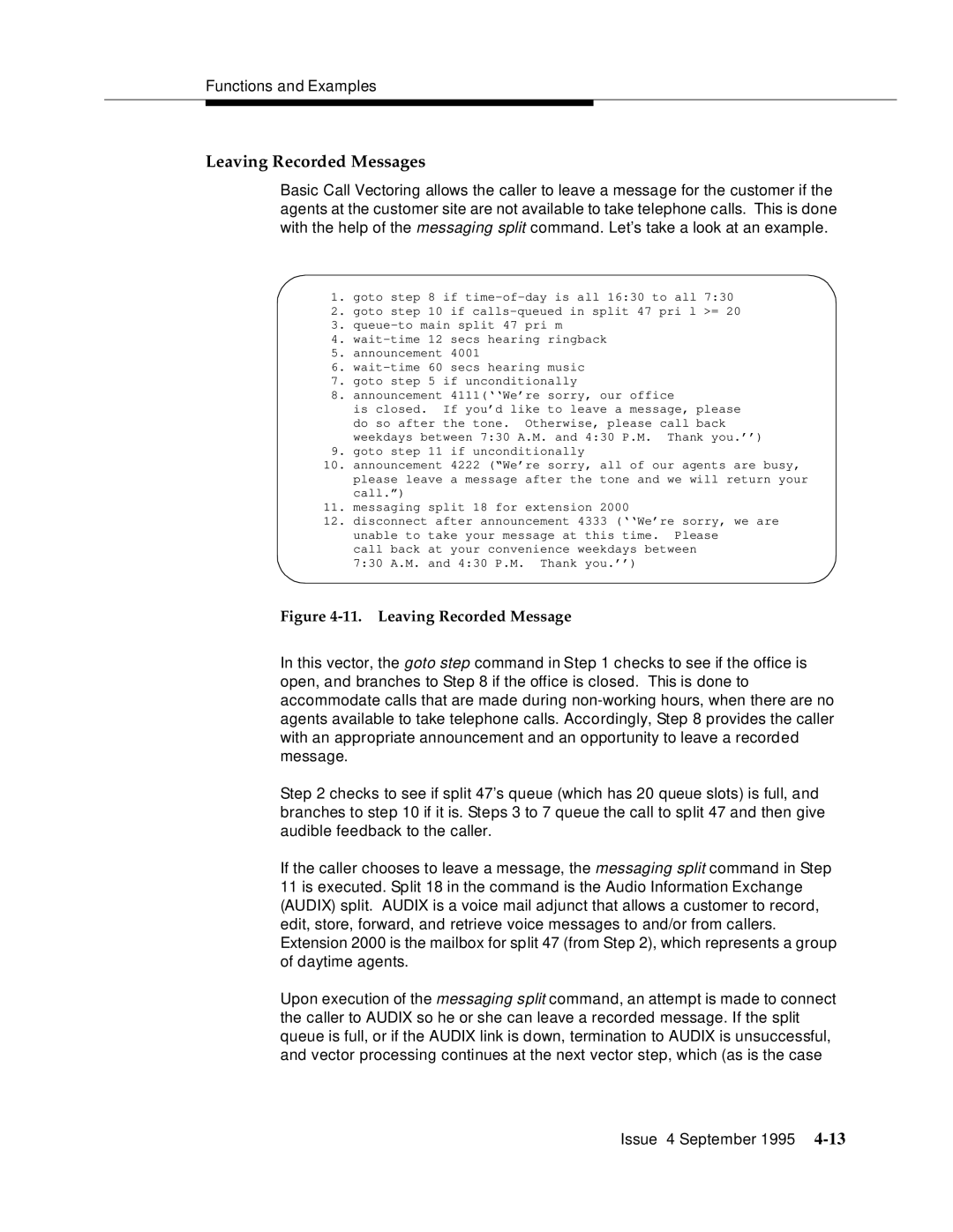 AT&T 555-230-520 manual Leaving Recorded Messages 