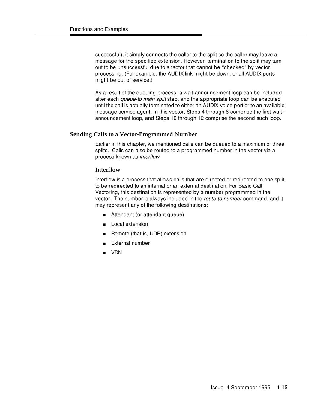 AT&T 555-230-520 manual Sending Calls to a Vector-Programmed Number, Interflow 