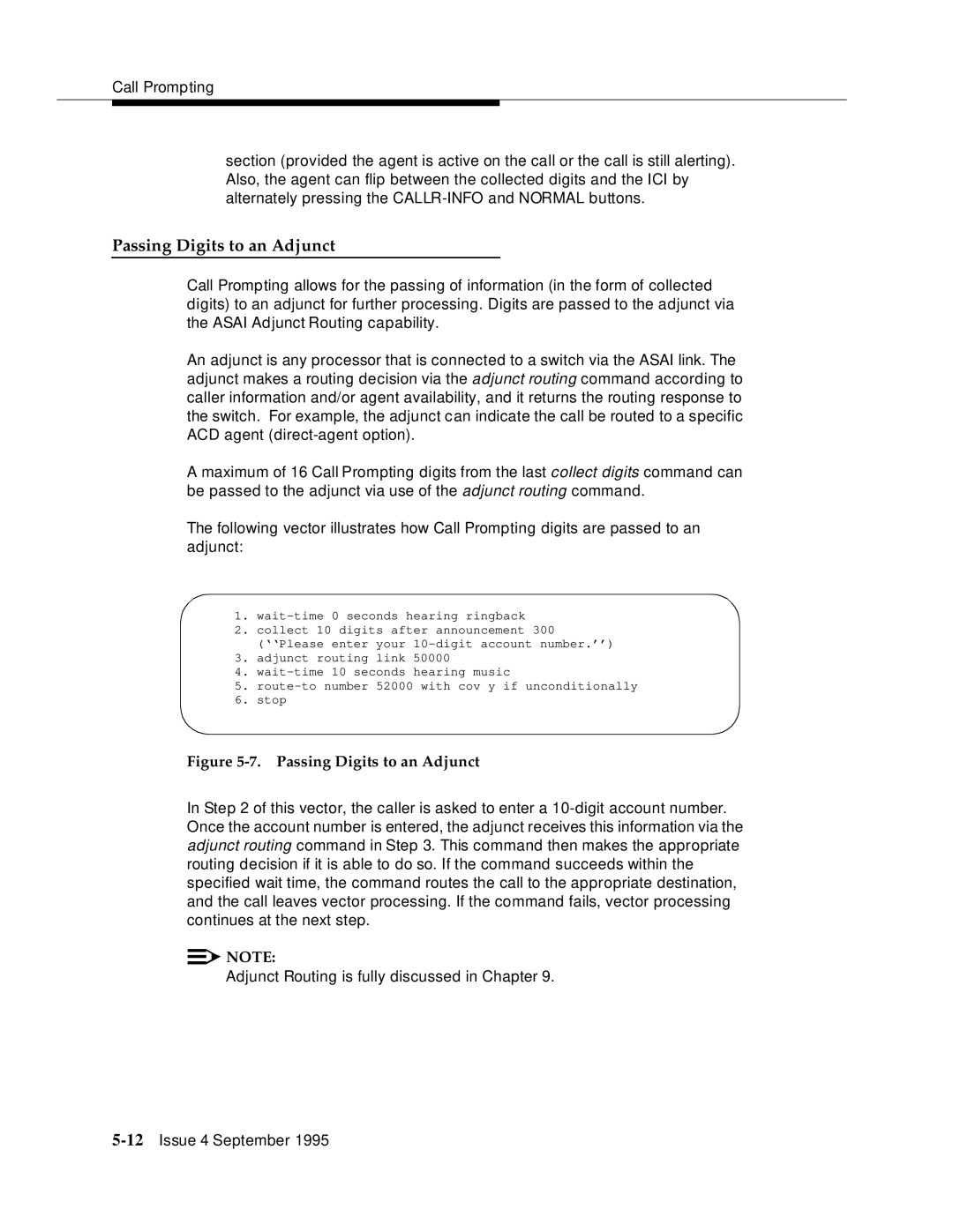 AT&T 555-230-520 manual Passing Digits to an Adjunct 