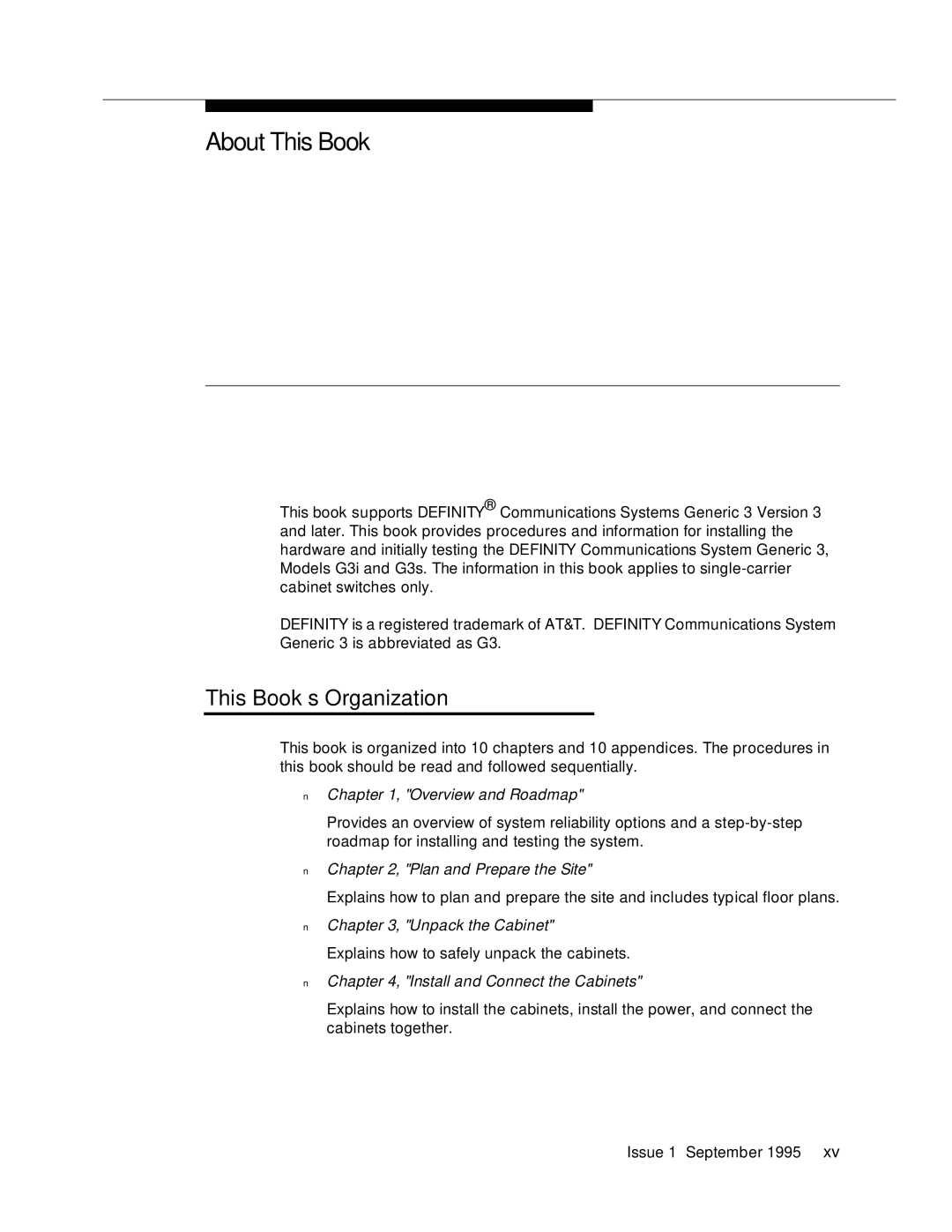 AT&T 555-230-894 manual About This Book, This Book’s Organization 