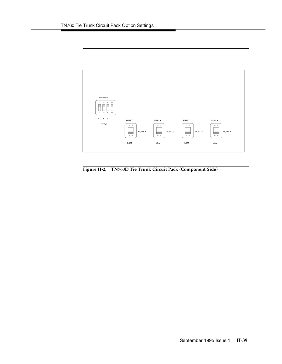 AT&T 555-230-894 manual Figure H-2. TN760D Tie Trunk Circuit Pack Component Side 