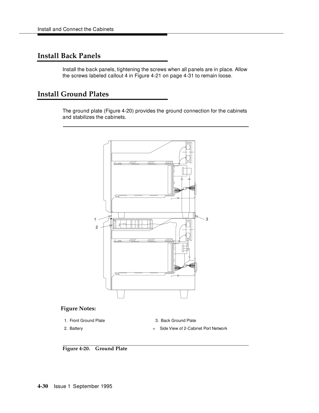 AT&T 555-230-894 manual Install Back Panels, Install Ground Plates 