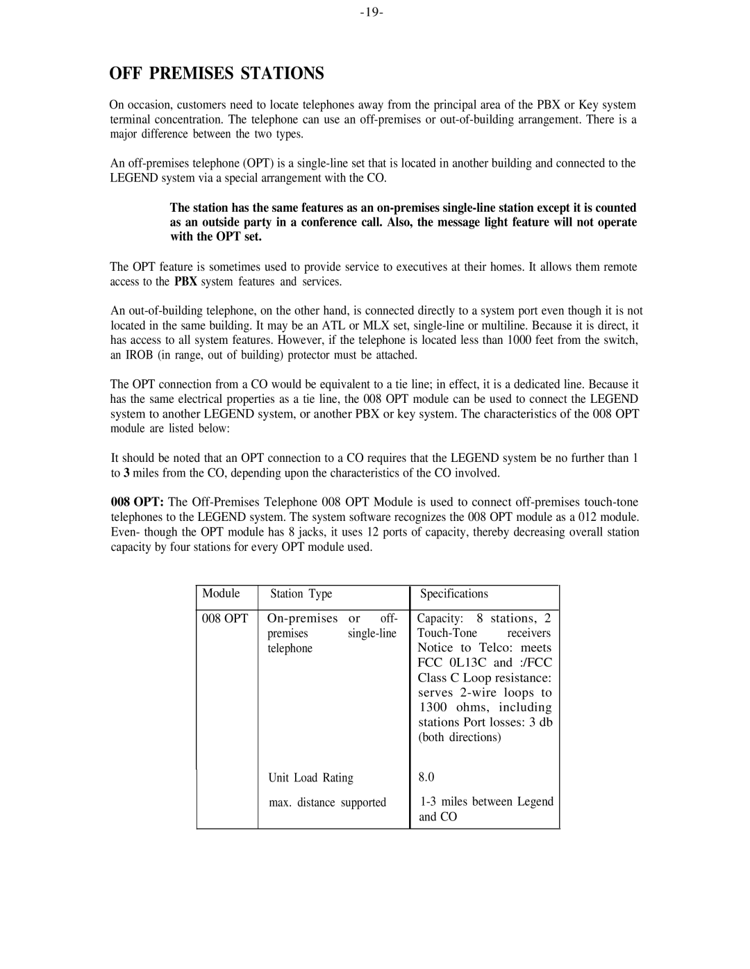 AT&T 555-600-736 manual OFF Premises Stations 