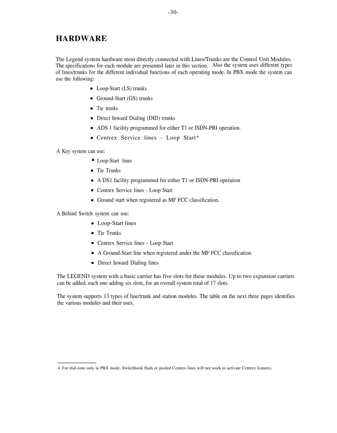 AT&T 555-600-736 manual Hardware 