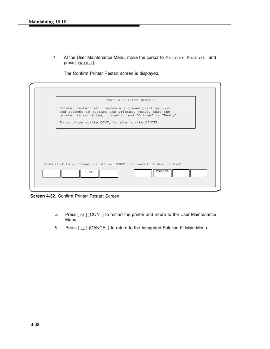 AT&T 555-601-010ADD manual Confirm Printer Restart 