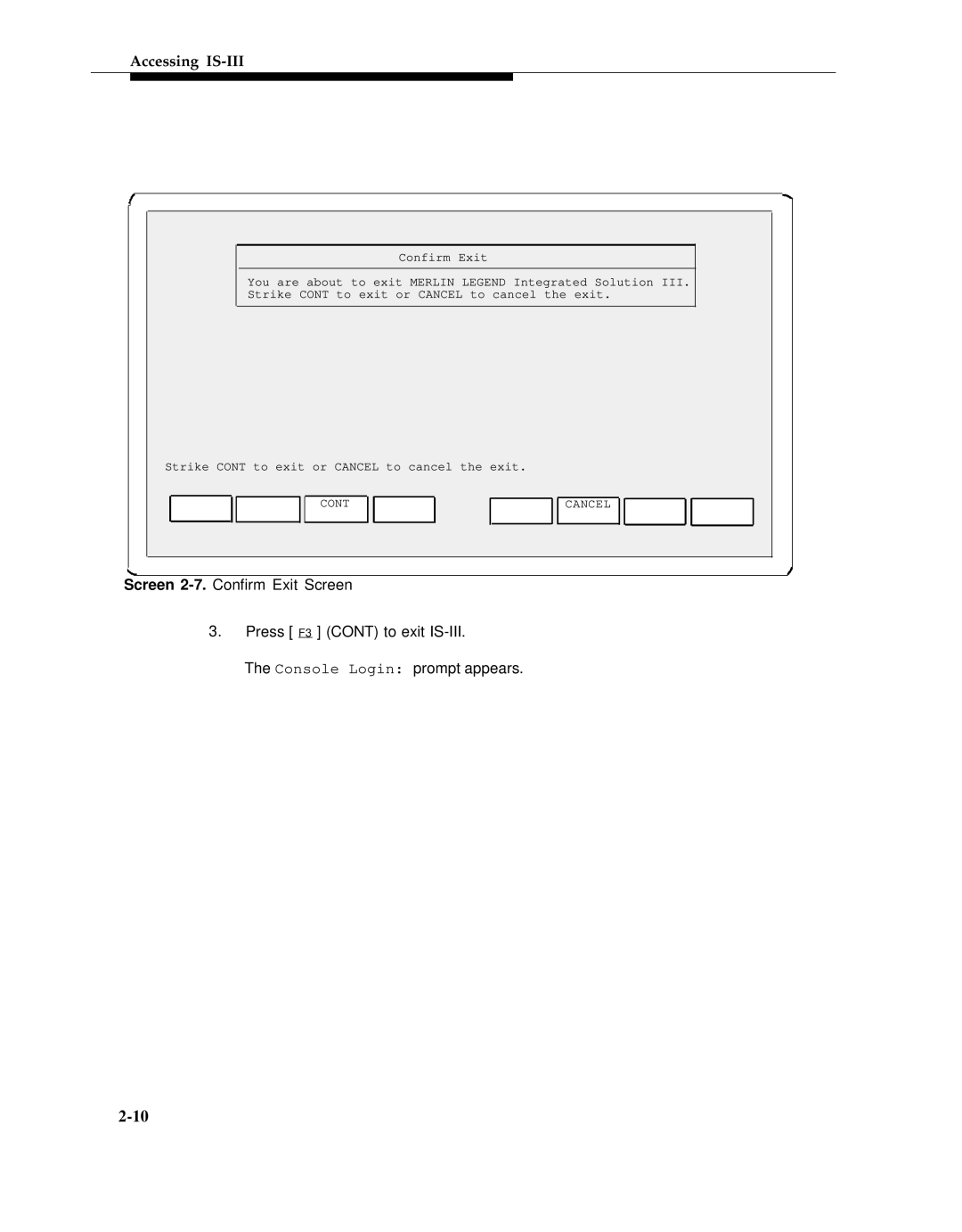 AT&T 555-601-010ADD manual Cont Cancel 