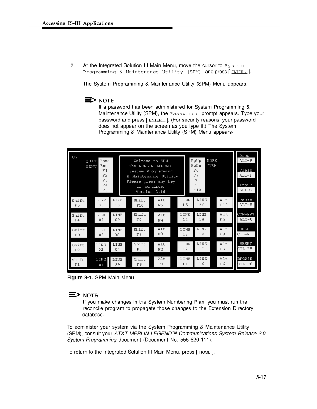 AT&T 555-601-010ADD manual Line 