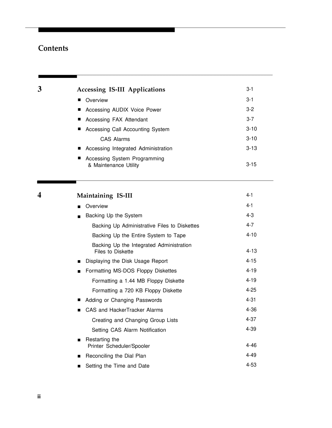 AT&T 555-601-010ADD manual Accessing IS-III Applications 