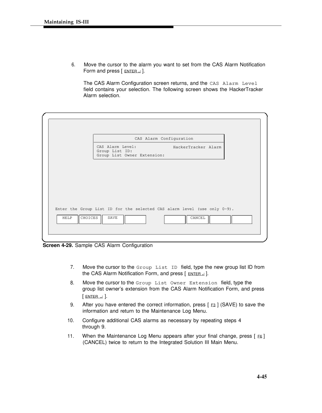 AT&T 555-601-010ADD manual Help Choices Save Cancel 