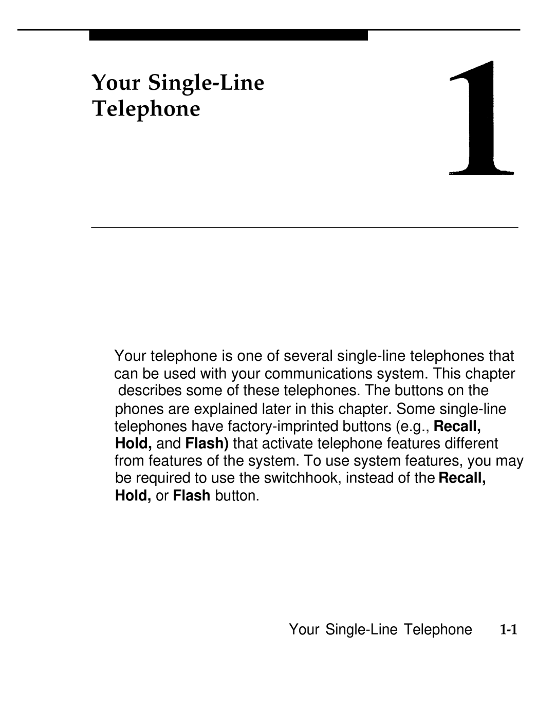 AT&T 555-620-126 manual Your Single-Line Telephone 