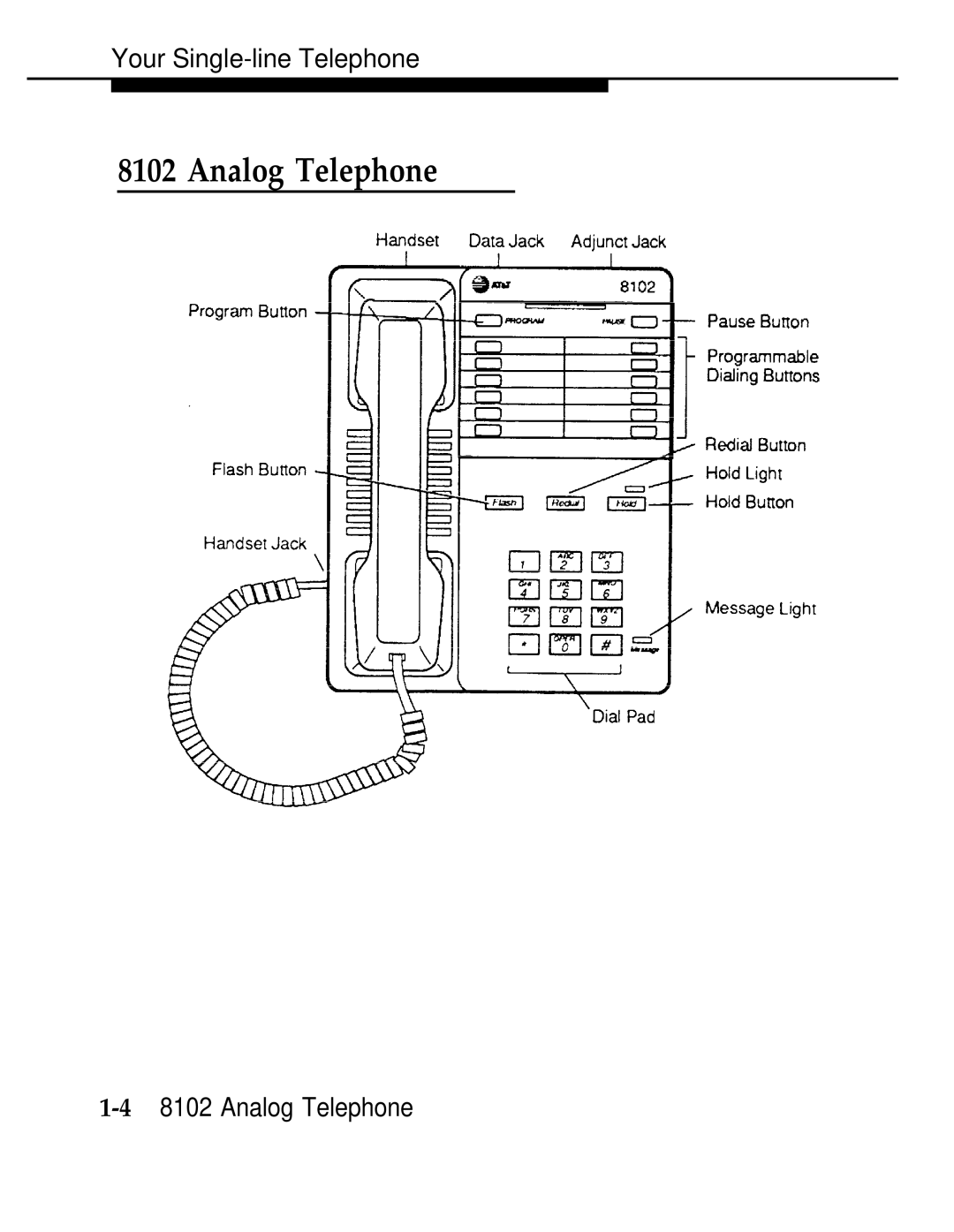 AT&T 555-620-126 manual Analog Telephone 