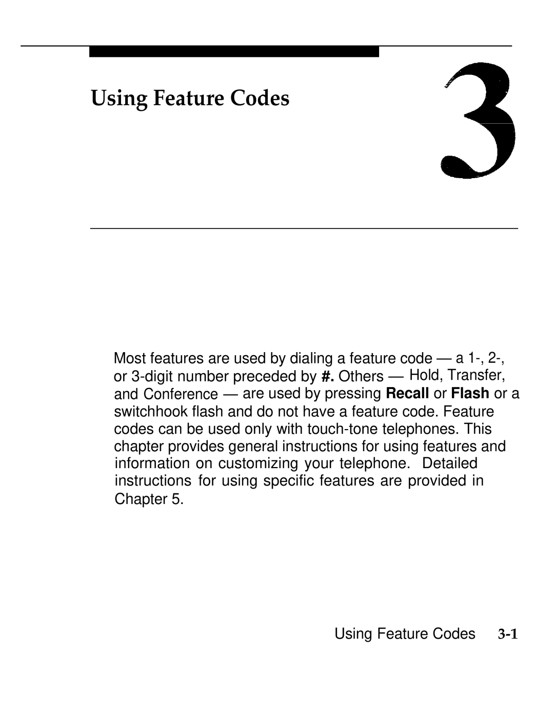 AT&T 555-620-126 manual Using Feature Codes 