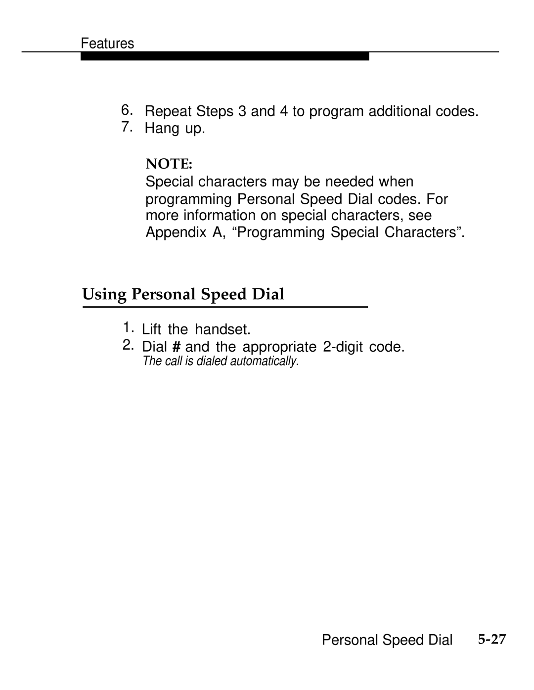 AT&T 555-620-126 manual Using Personal Speed Dial 