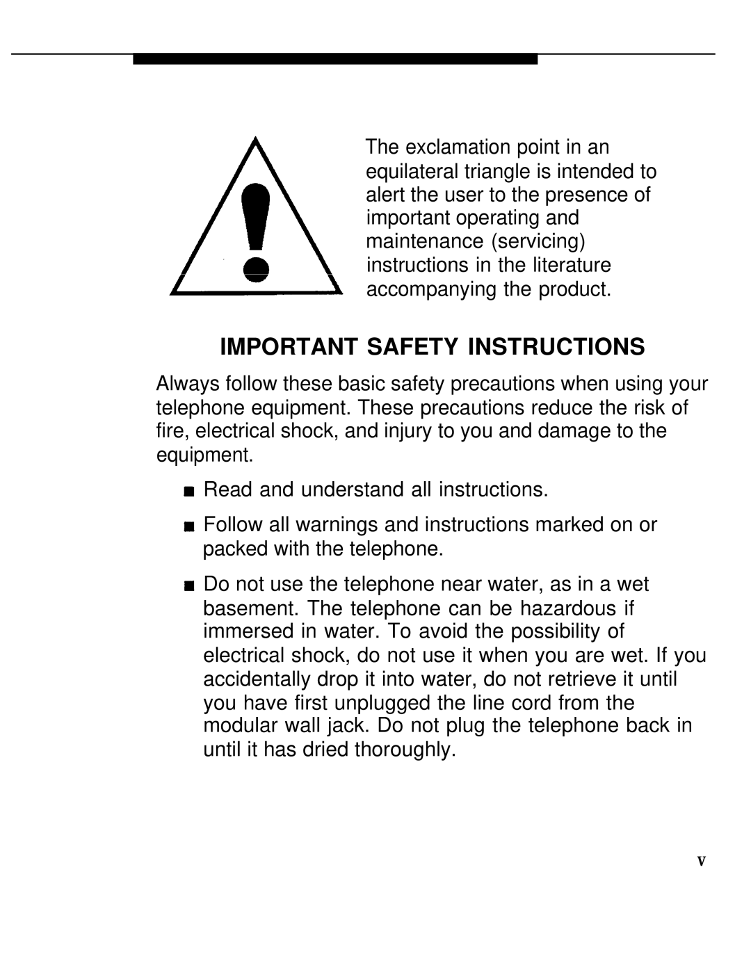 AT&T 555-620-126 manual Important Safety Instructions 