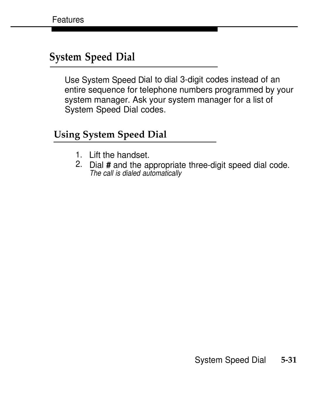 AT&T 555-620-126 manual Using System Speed Dial 