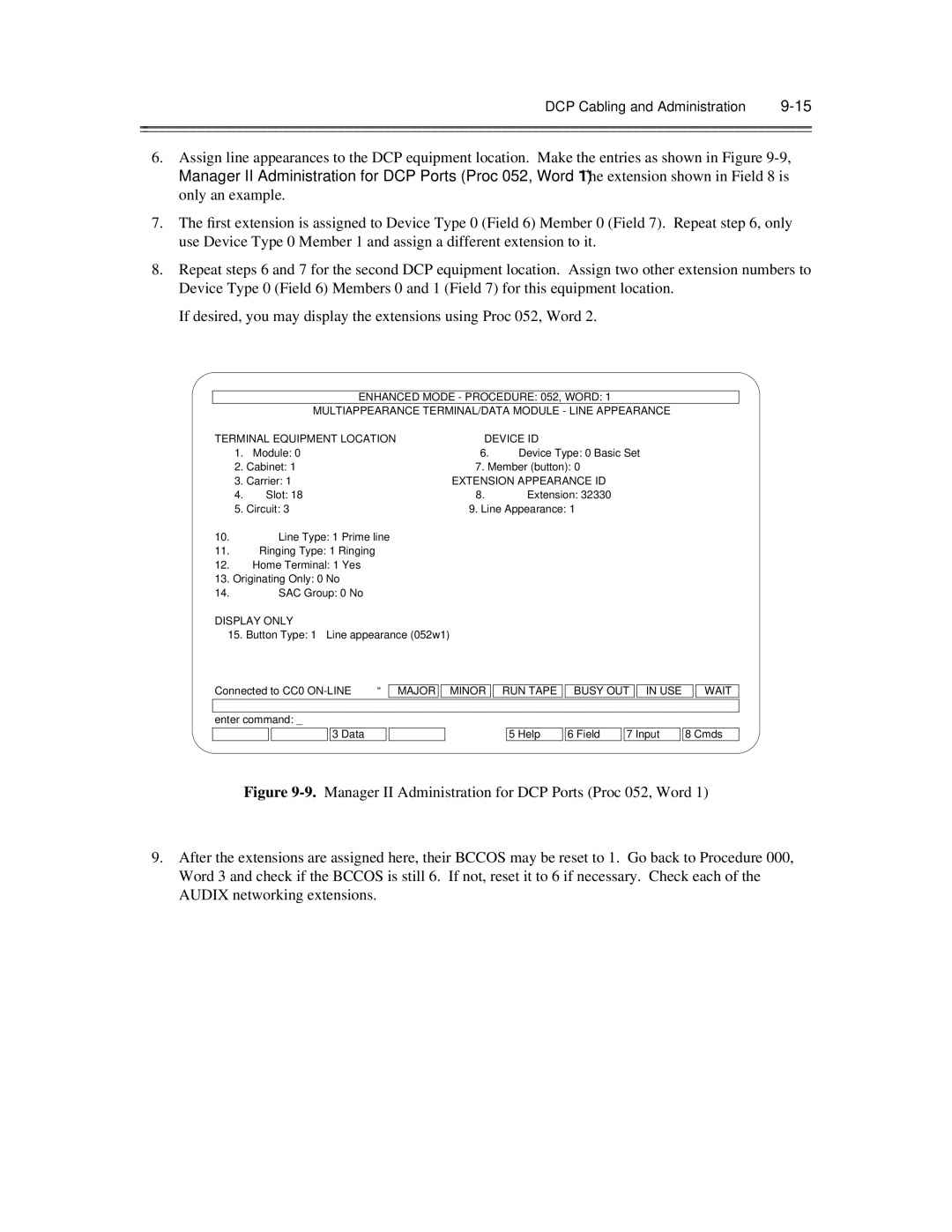 AT&T 585-300-903 manual Extension Appearance ID 