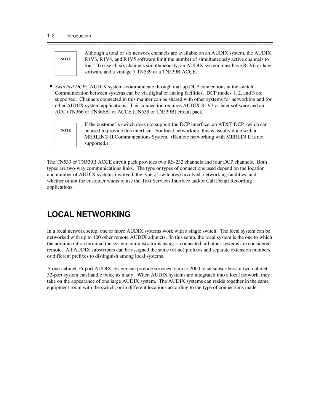 AT&T 585-300-903 manual Local Networking, 2Introduction 