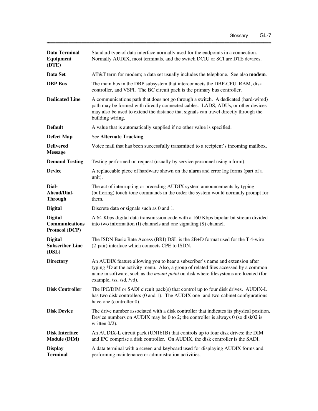 AT&T 585-300-903 Data Terminal, Data Set, Dedicated Line, Default, Defect Map See Alternate Tracking Delivered, Device 