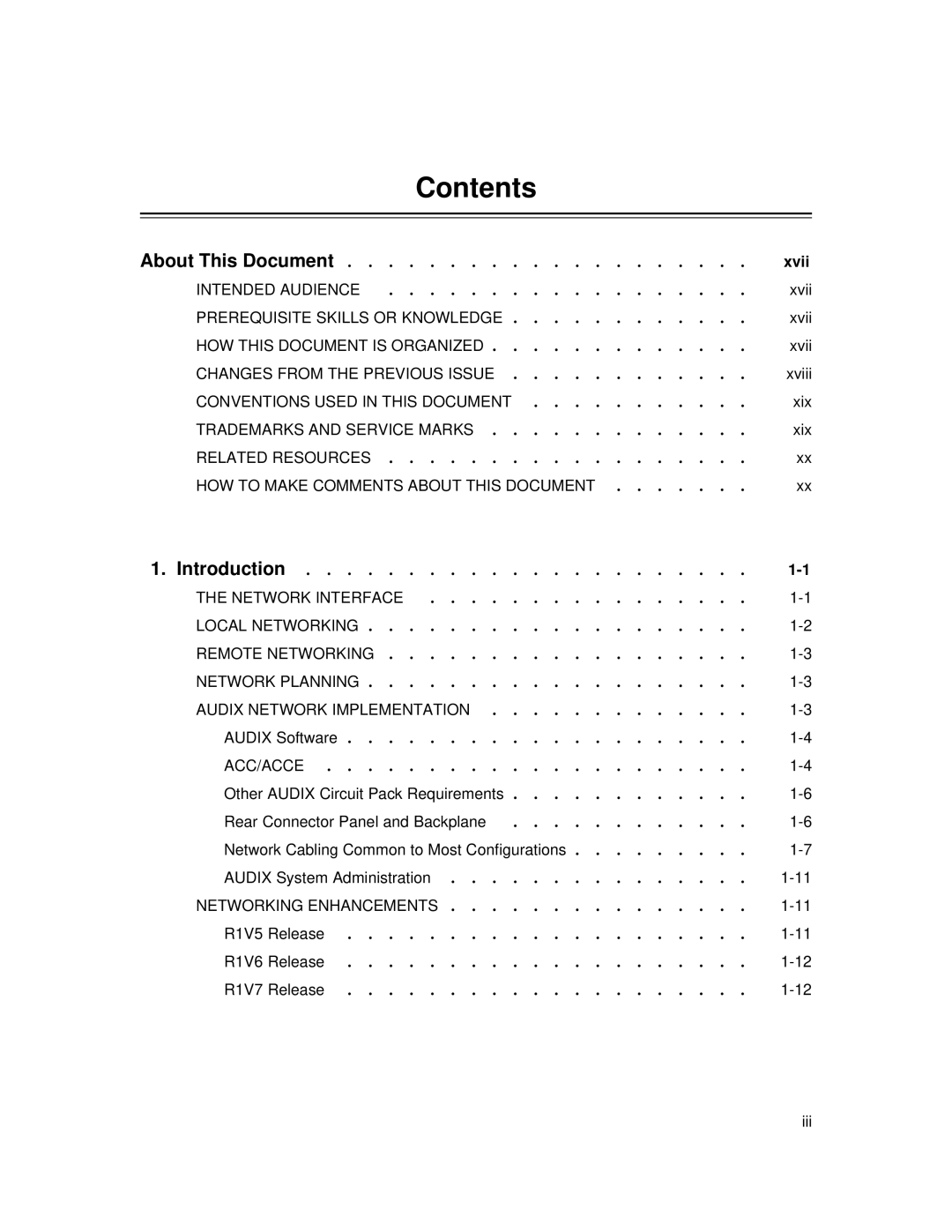 AT&T 585-300-903 manual Contents 