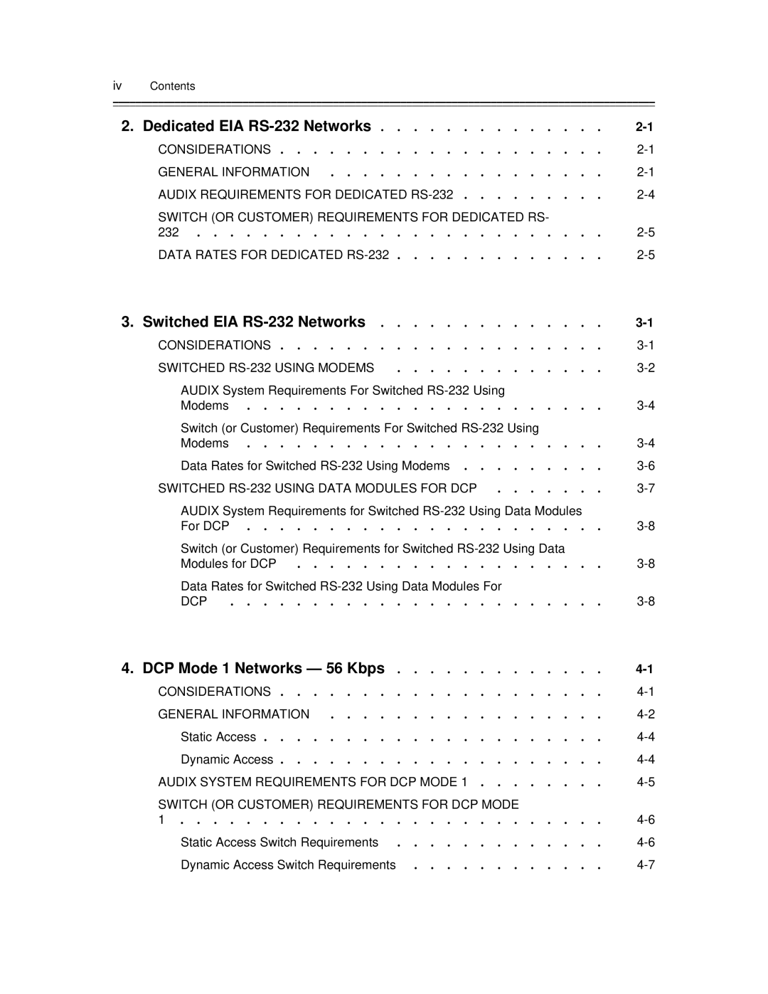 AT&T 585-300-903 manual 232, Modems, For DCP, Modules for DCP, Static Access Dynamic Access 