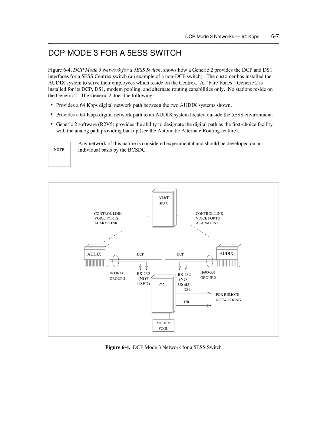 AT&T 585-300-903 manual DCP Mode 3 for a 5ESS Switch, DCP Mode 3 Network for a 5ESS Switch 