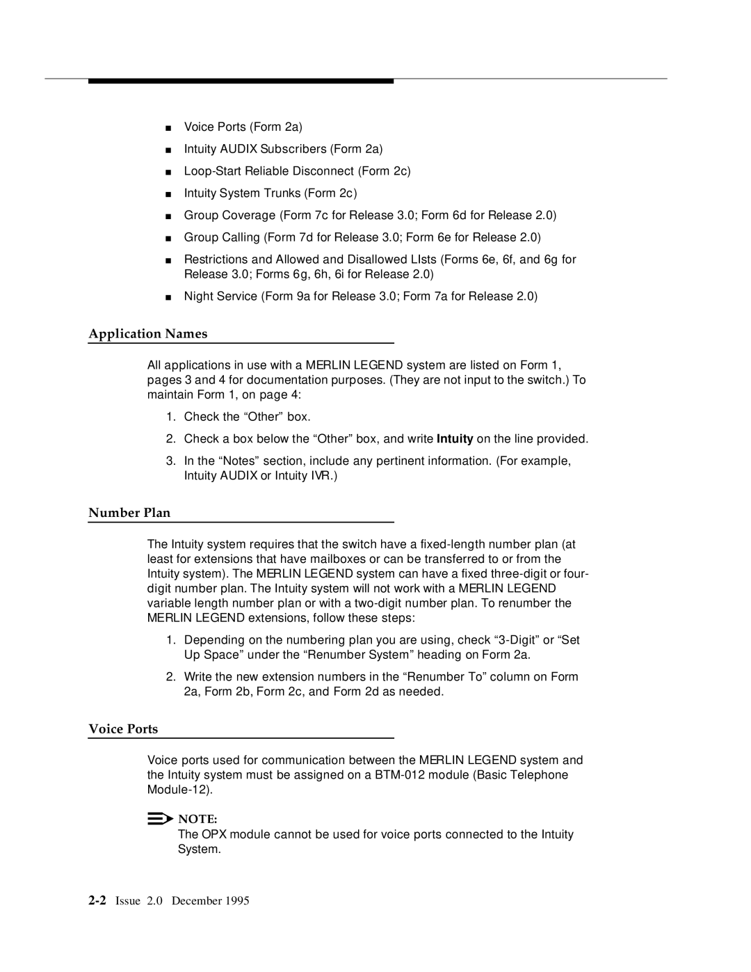 AT&T 585-310-231 manual Application Names, Number Plan, Voice Ports 