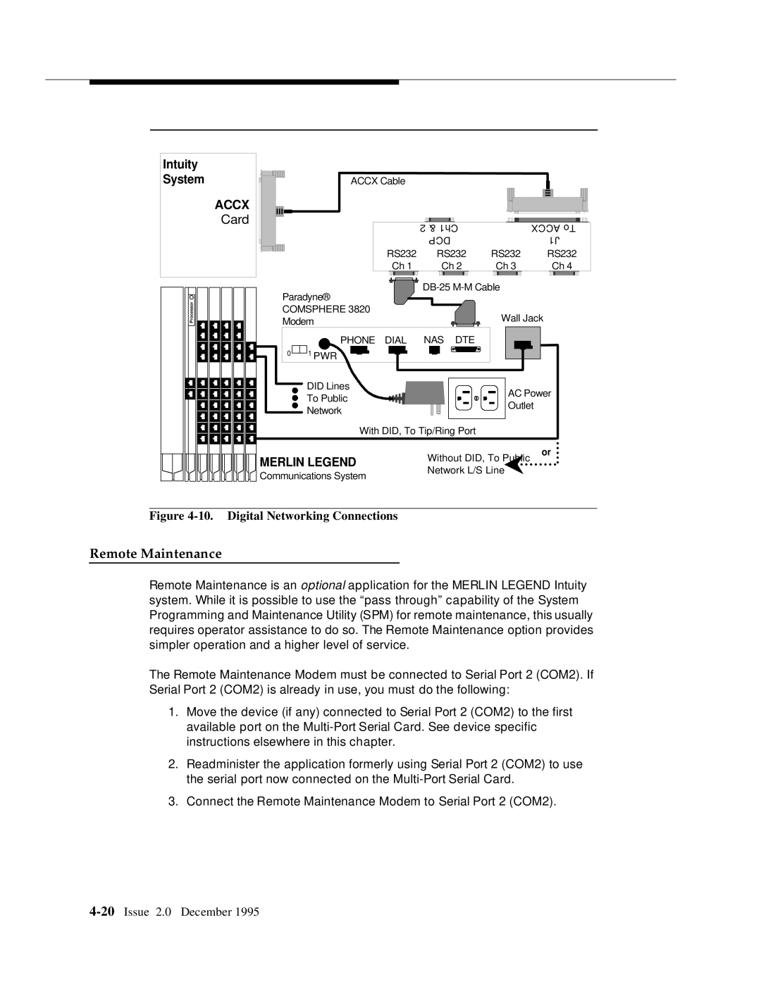 AT&T 585-310-231 manual Remote Maintenance, Accx 