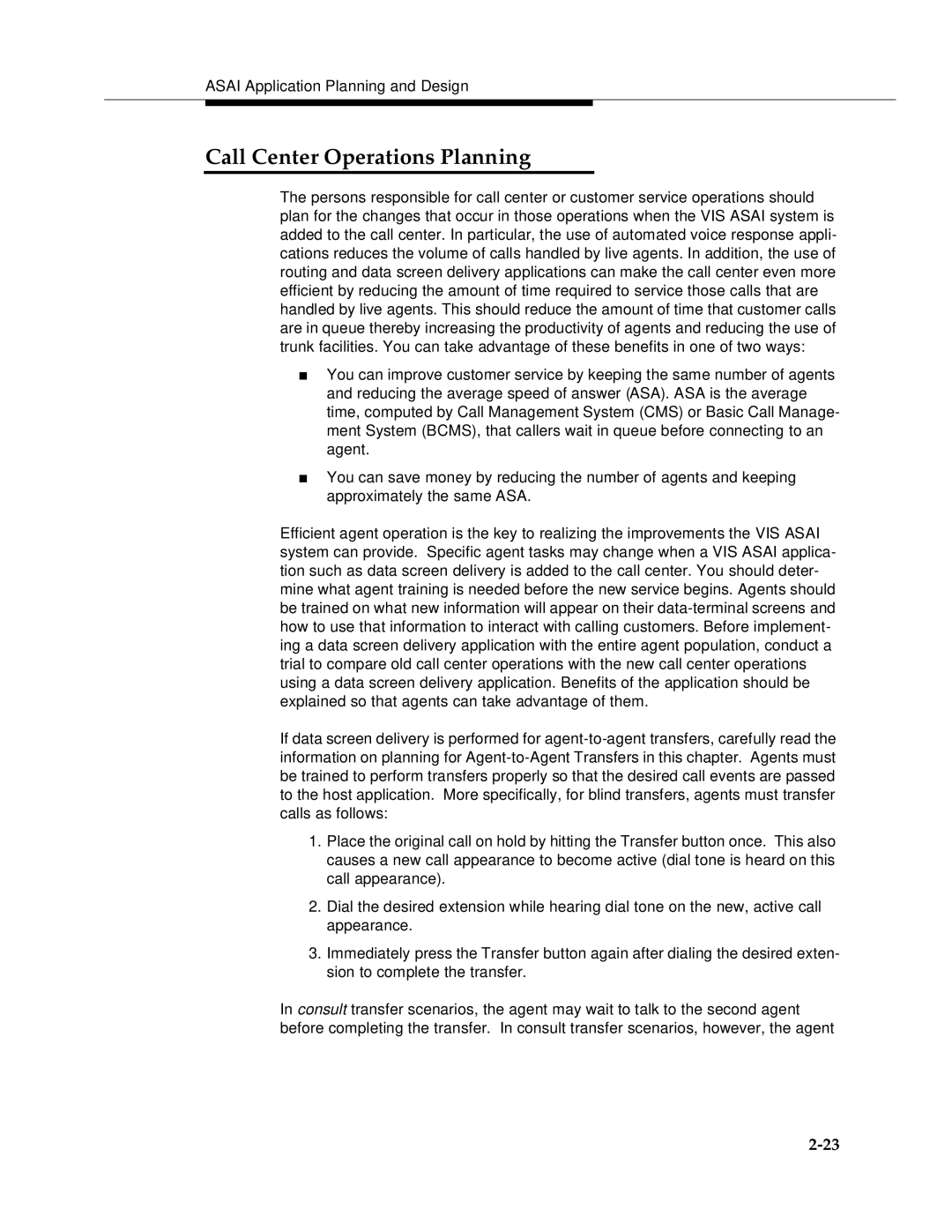 AT&T 585-350-812 manual Call Center Operations Planning 