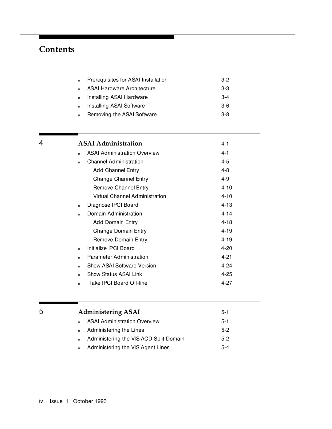 AT&T 585-350-812 manual Asai Administration 