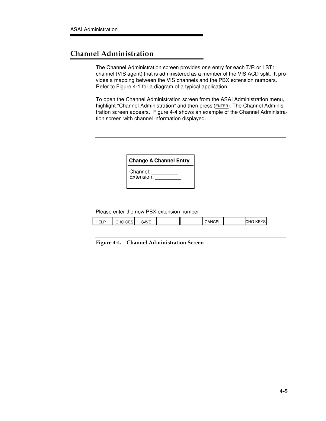 AT&T 585-350-812 manual Channel Administration, Change a Channel Entry 