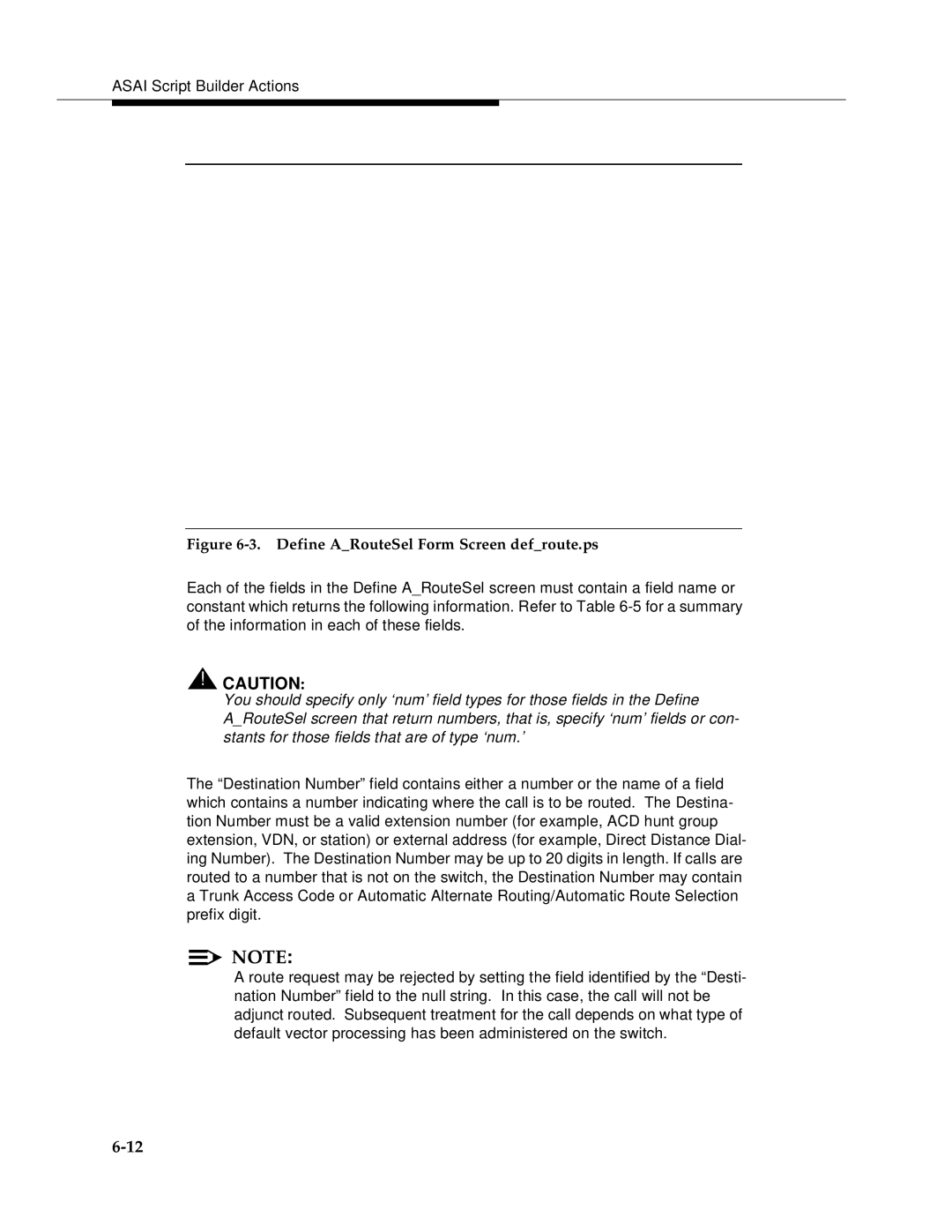 AT&T 585-350-812 manual Define ARouteSel Form Screen defroute.ps 