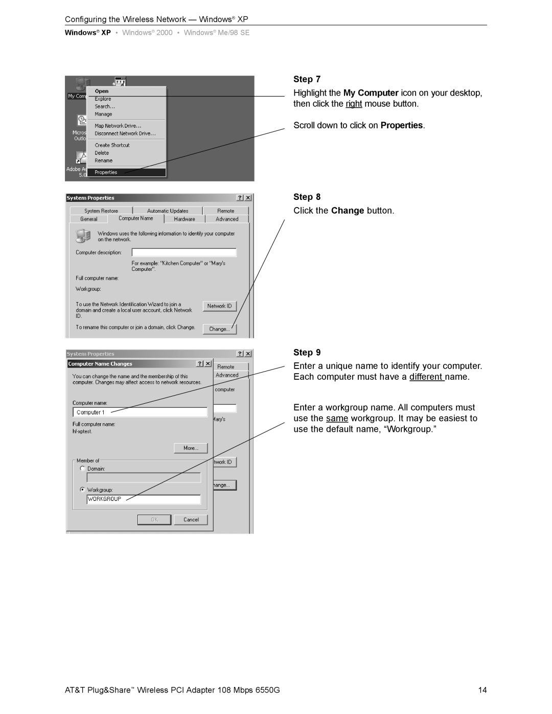 AT&T 6550G user manual Step 