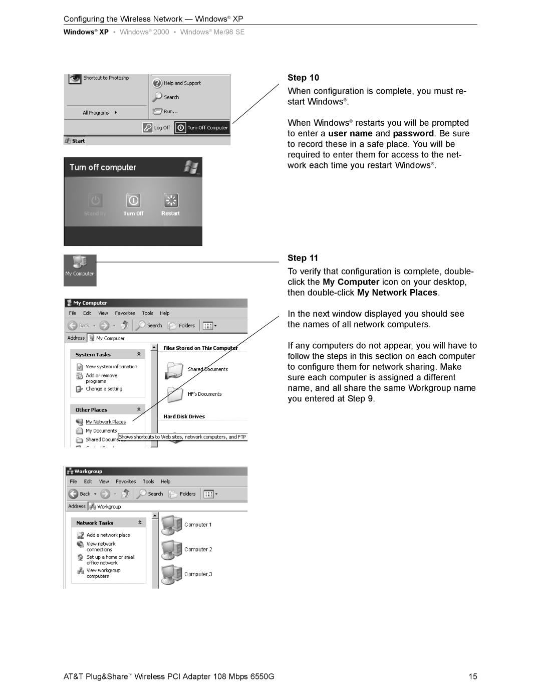 AT&T 6550G user manual Step 