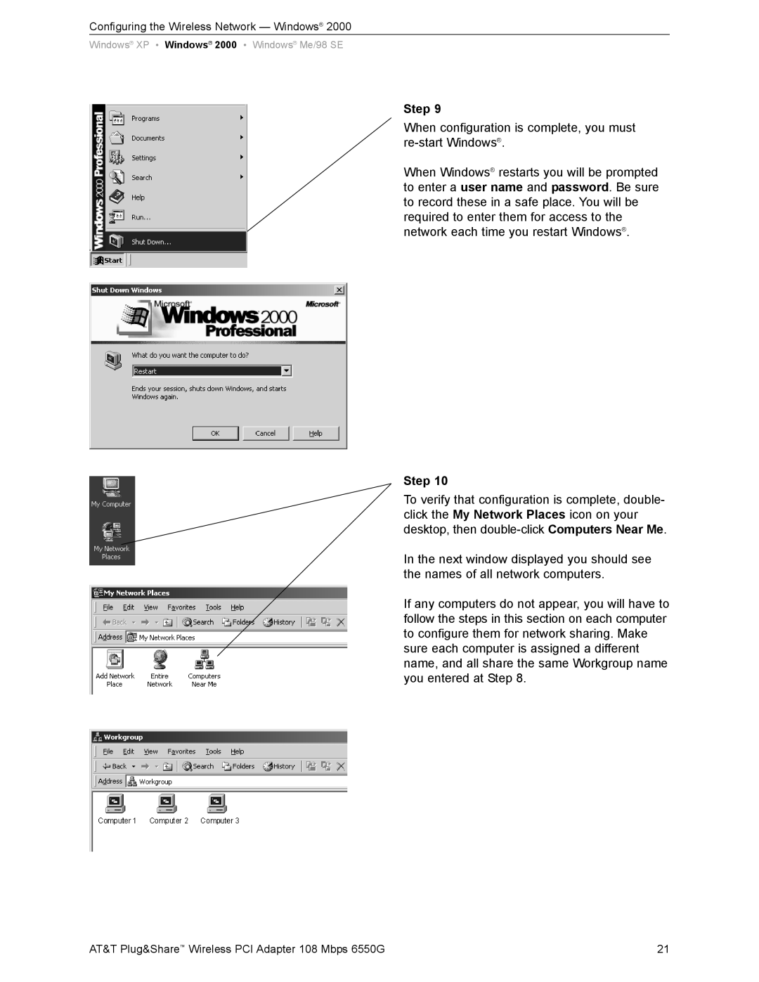 AT&T 6550G user manual Step 